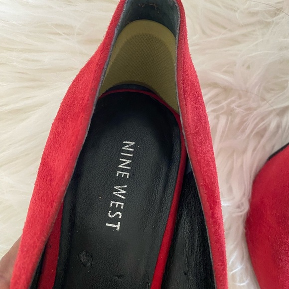 Nine West Red Suede Leather Pump - Picture 5 of 9